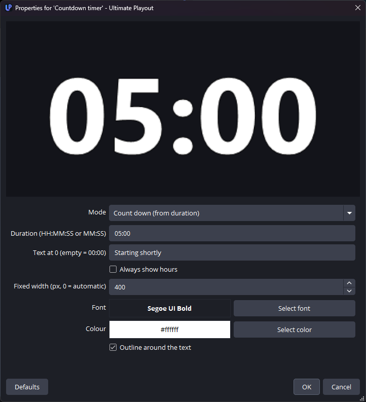 The clock source and its settings