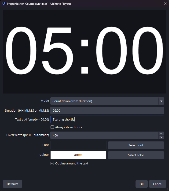 The clock source and its settings